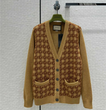 gucci wool knitted cardigan