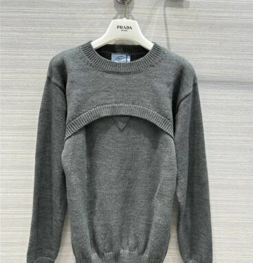 prada two piece knitted sweater