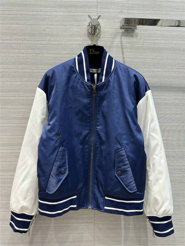 dior rattan quilted baseball jacket
