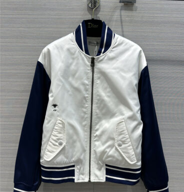 dior rattan quilted baseball jacket