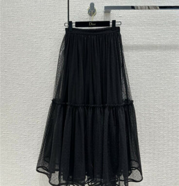 dior pleated maxi skirt
