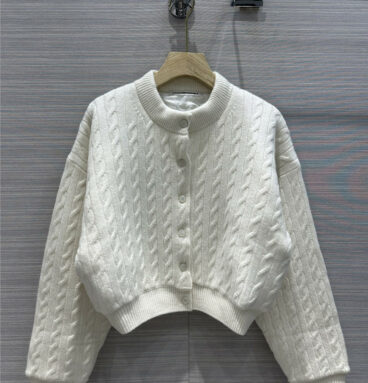 alexander wang cropped wool cardigan jacket