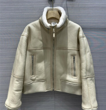 hermes sheepskin wool jacket