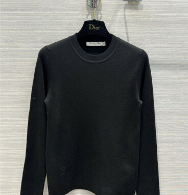 dior embroidered CD bee classic knitted top