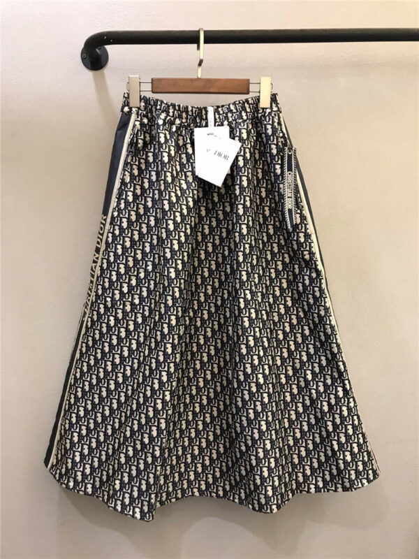 dior oblique classic print skirt