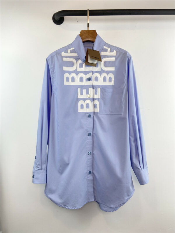 Burberry sky blue new oversized shirt