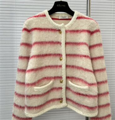 celine wool oversized cropped padded jacket