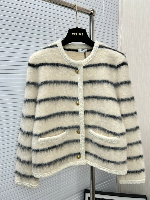 celine wool oversized cropped padded jacket