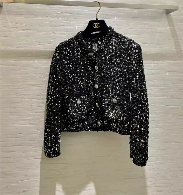 chanel sequined cardigan