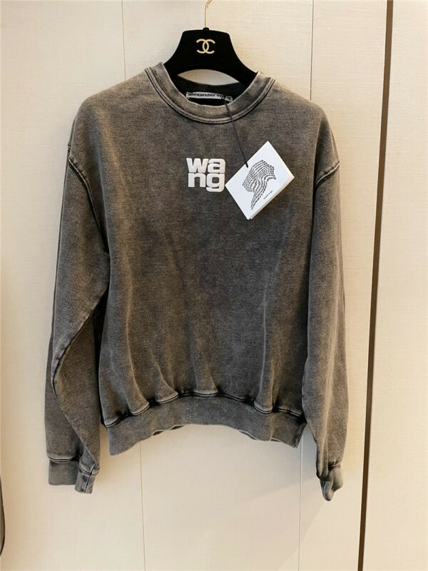 alexander wang light gray logo sweatshirt
