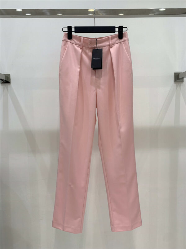 YSL Cherry Pink Suit Pants