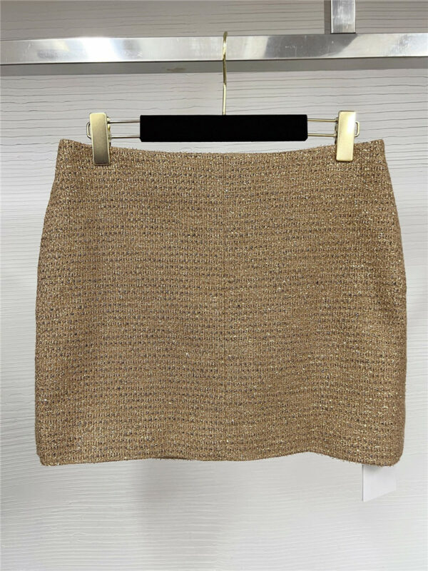 celine gold lurex skirt