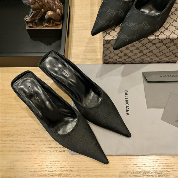 Balenciaga pointed-toe stiletto lizard leather pumps