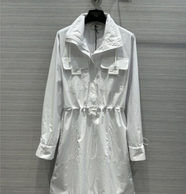 fendi white long shirt dress