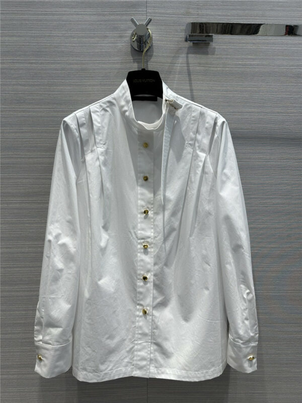 louis vuitton LV classic all-match retro white shirt