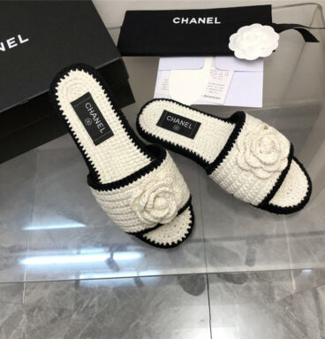 Chanel comfortable hook flower honey slippers