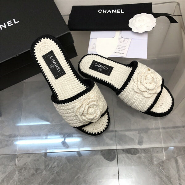 Chanel comfortable hook flower honey slippers