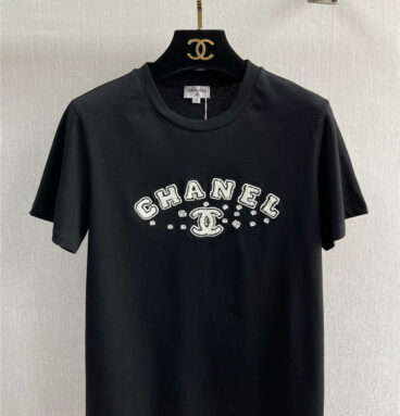 Chanel three-dimensional embroidery short sleeves