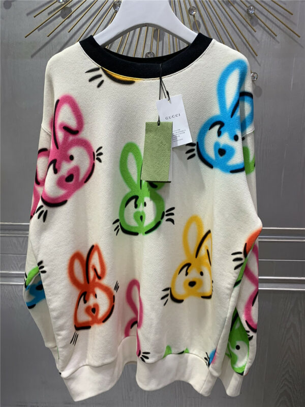 gucci new year limited rabbit pattern long sleeves
