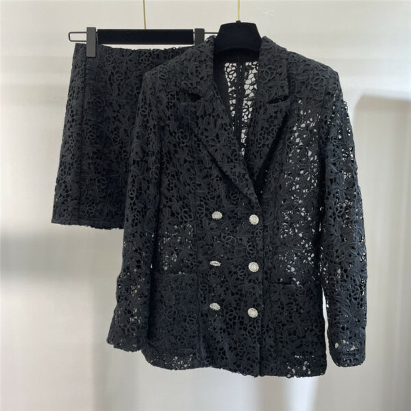Chanel high-quality French hollow suit jacket + skirt