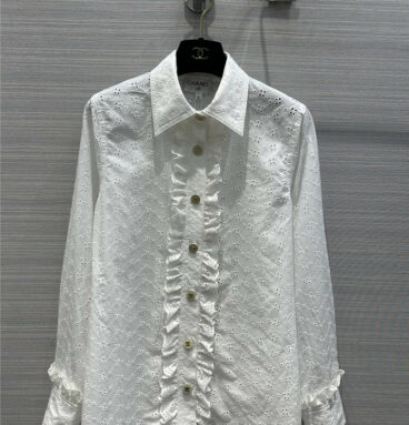 Chanel French elegant court style lace shirt