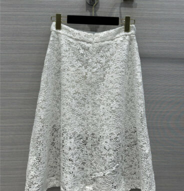 Chanel water soluble flower embroidery skirt