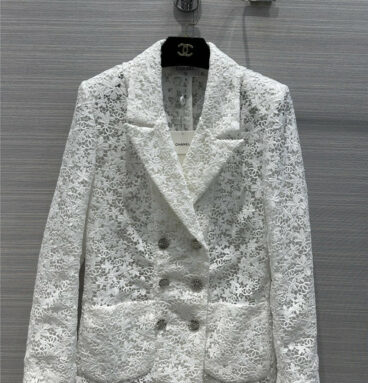 Chanel water soluble flower embroidery suit jacket