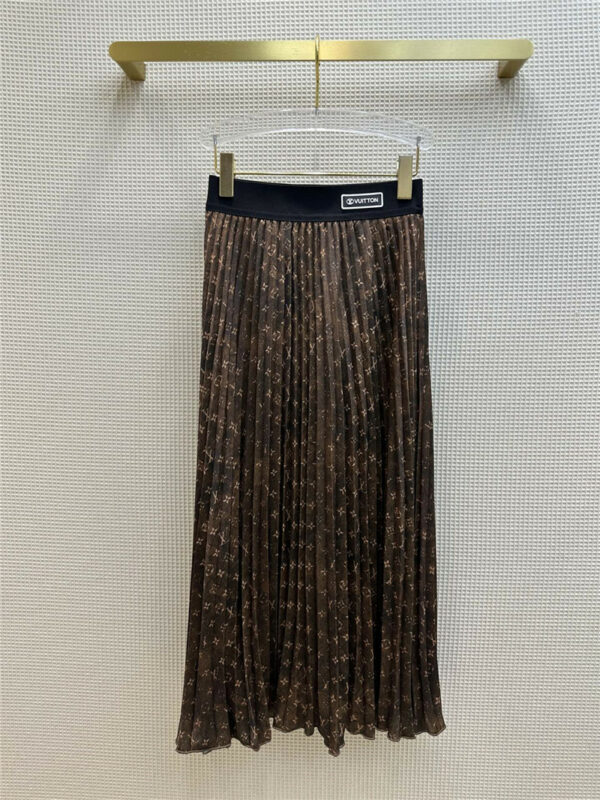 louis vuitton LV new classic pleated long skirt