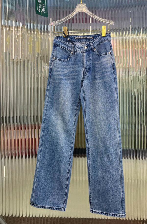 alexander wang new rhinestone a decorative jeans