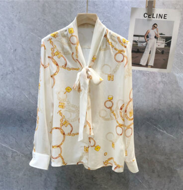 celine age-reducing all-match tie shirt