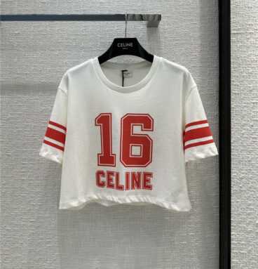celine cropped loose cropped T-shirt