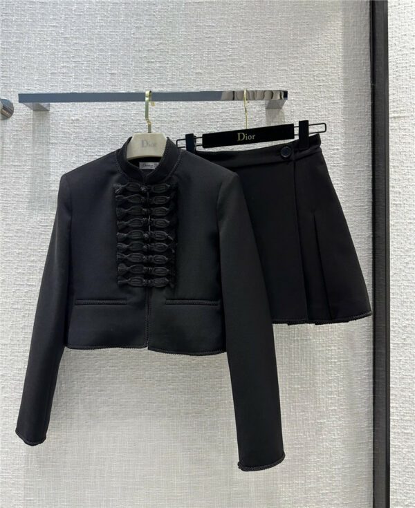 Dior small suit with pleated A-line skirt suit