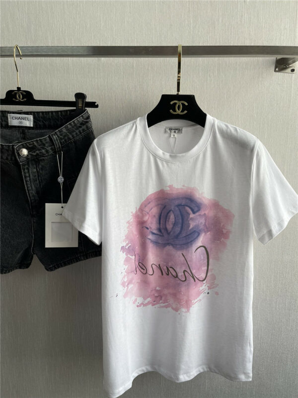 Chanel new ink smudged T-shirt