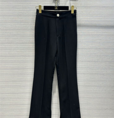 Chanel all-match black trousers with thin legs