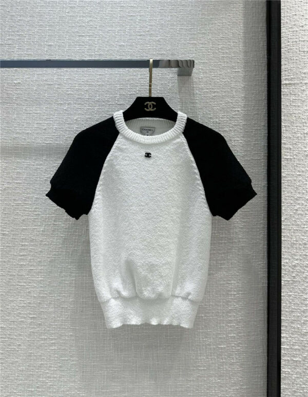 Chanel casual fashion knitted short-sleeved top