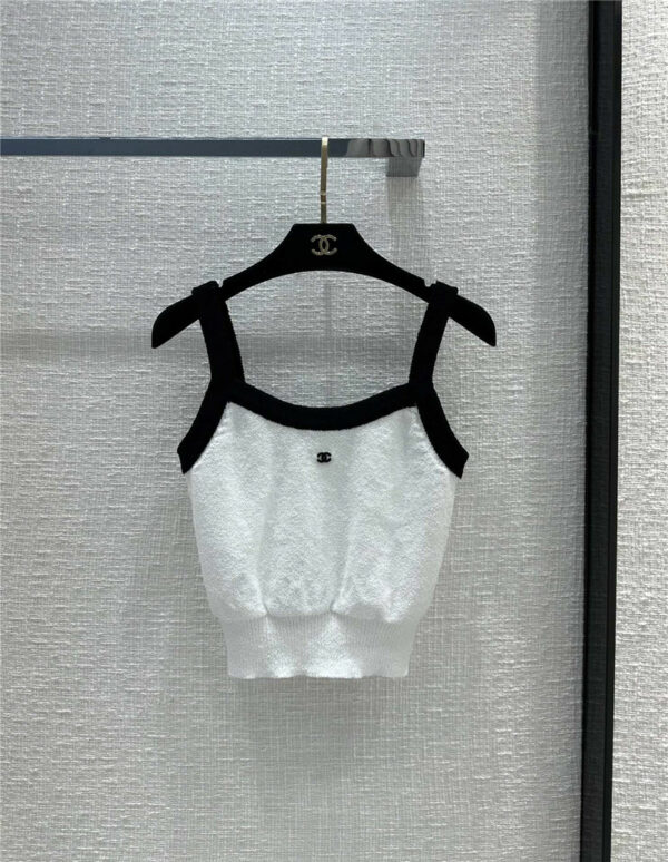 Chanel color block knitted camisole