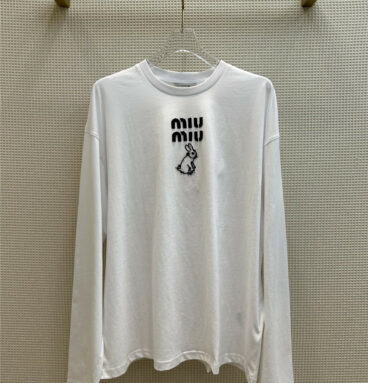 miumiu rabbit long-sleeved T-shirt