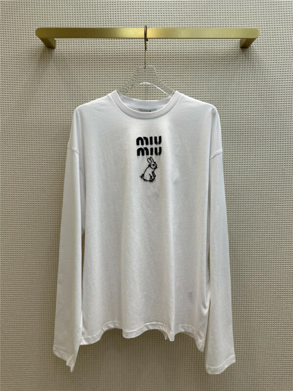 miumiu rabbit long-sleeved T-shirt