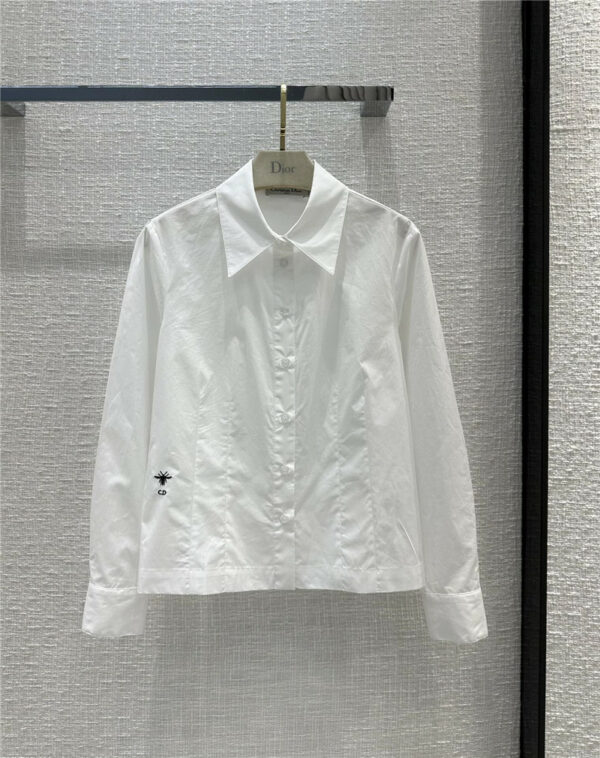Dior new simple all-match white shirt