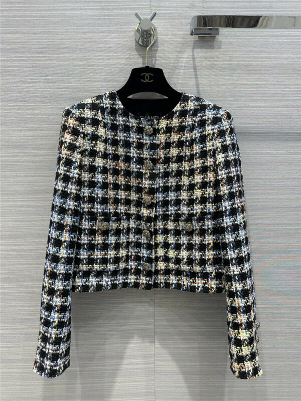 Chanel gradient color gauze tweed coat