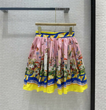 Dolce & Gabbana Year of the Rabbit Printed Skirt