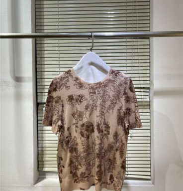 dior printed loose all-match sweater