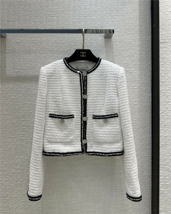 chanel white moonlight soft tweed short coat