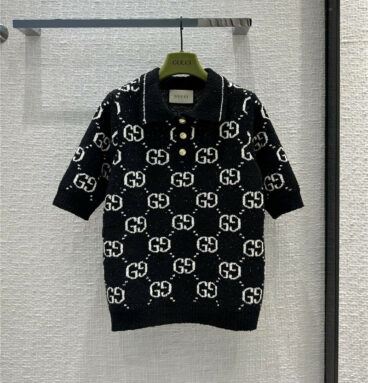gucci new black and white jacquard sweater