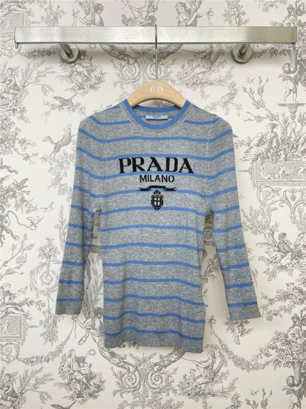 prada logo skinny sweater