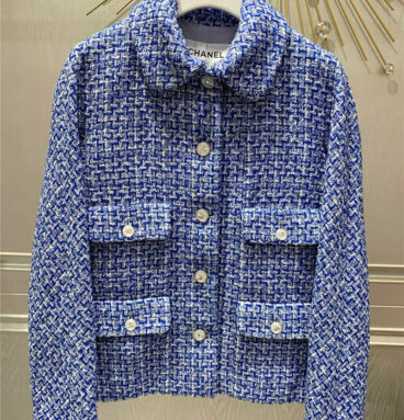 Chanel blue tweed jacket