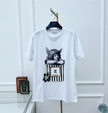 Chanel print round neck T-shirt