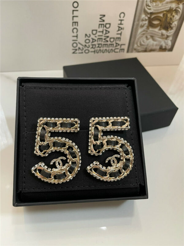 Chanel No. 5 chain earrings