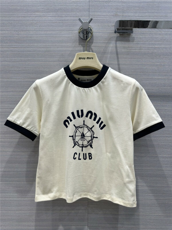 miumiu anchor print graphic short-sleeved T-shirt