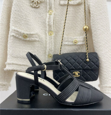 Chanel new most beautiful chunky heel sandals